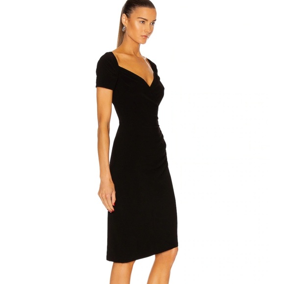 Norma Kamali • Sweetheart Wrap Dress in Black - Picture 1 of 7